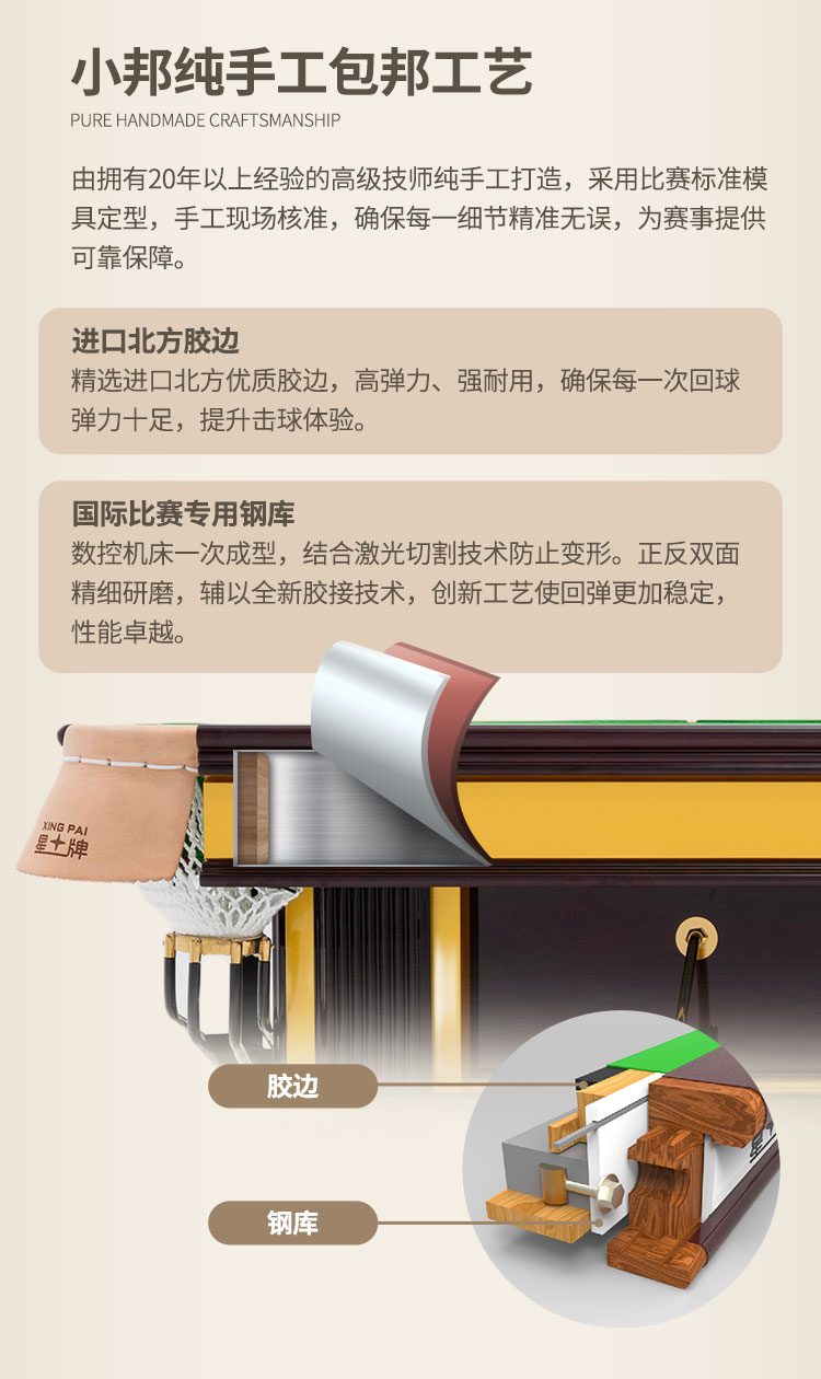 星牌英式臺球桌S101型號
